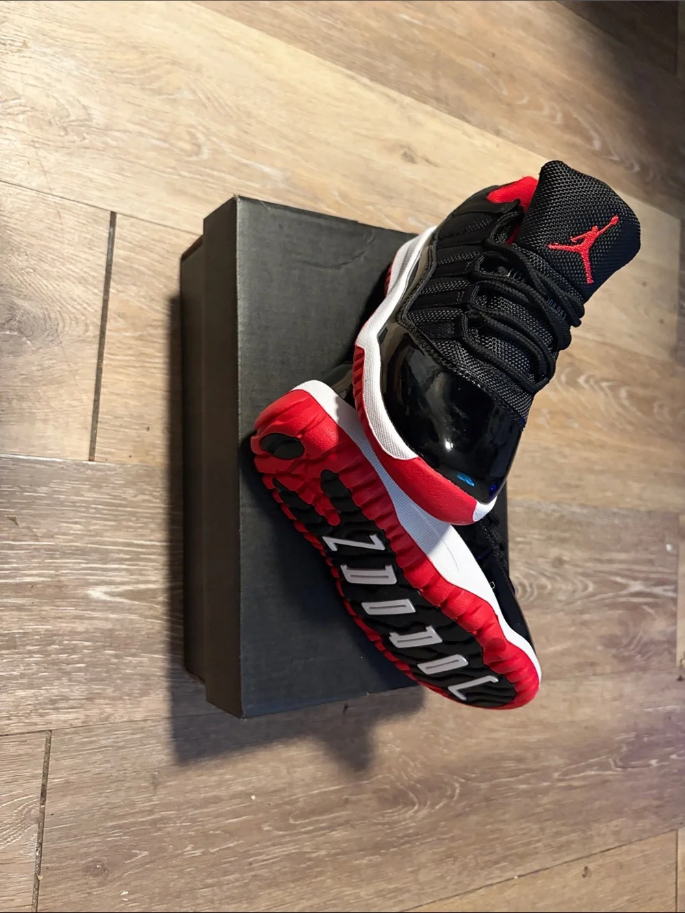 Jordan Men’s Black and Red Low-Top Sneakers